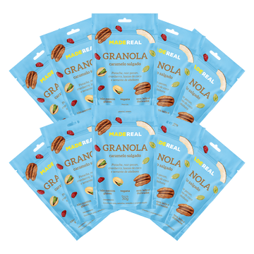 Kit Granola Caramelo Salgado Pocket 30g - 10 unidades