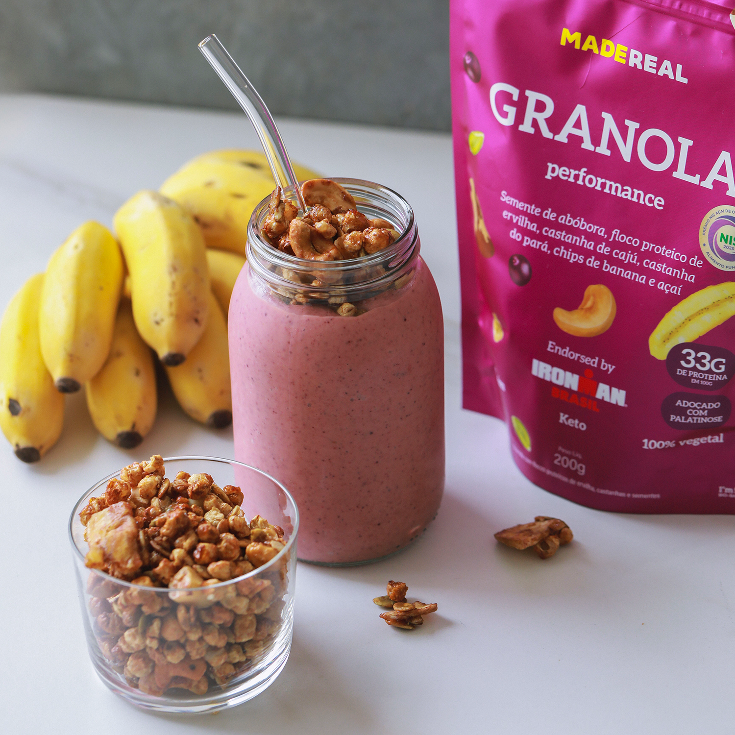 Kit IronMan Granola Performance Pocket 30g - 10 unidades